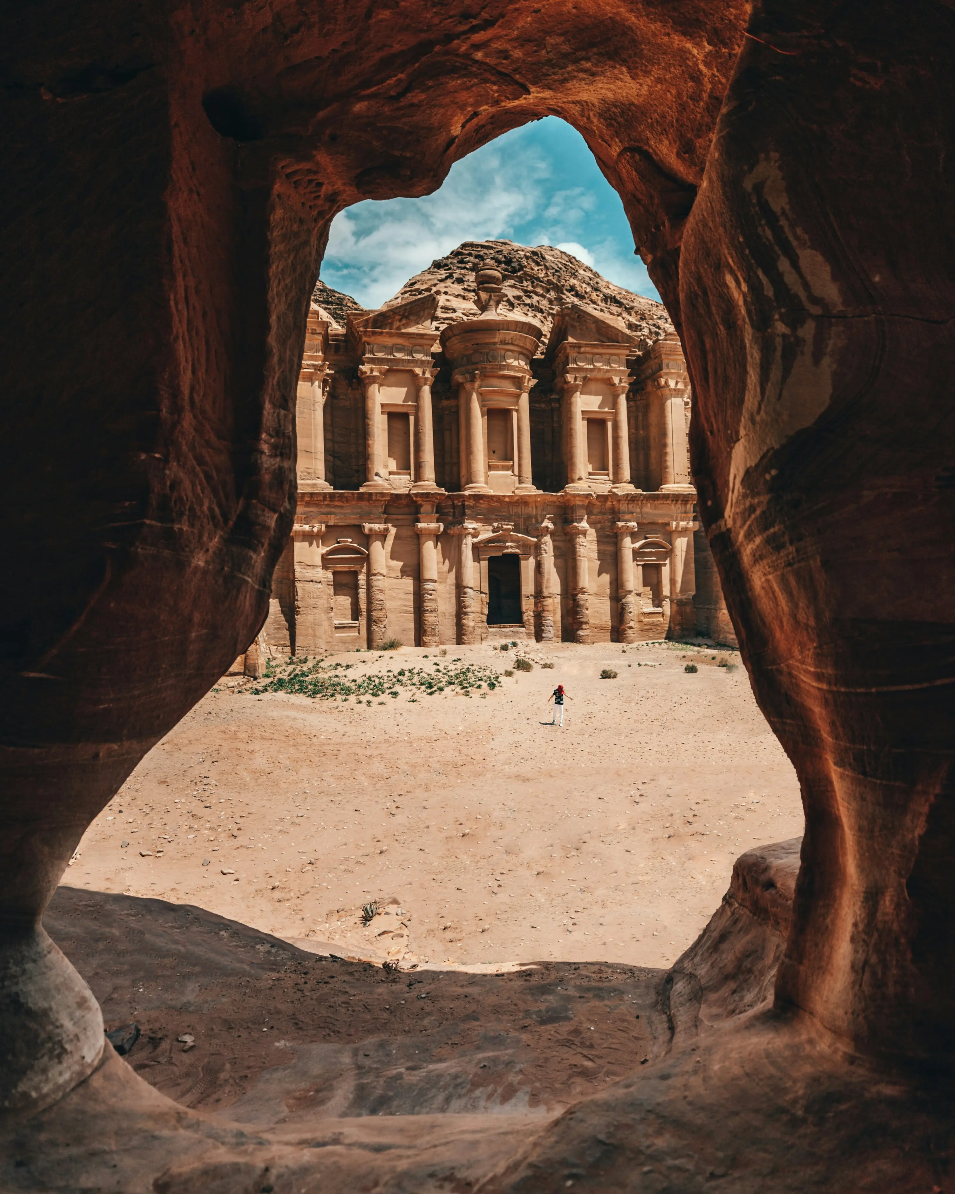 Petra stone facades in Jordan